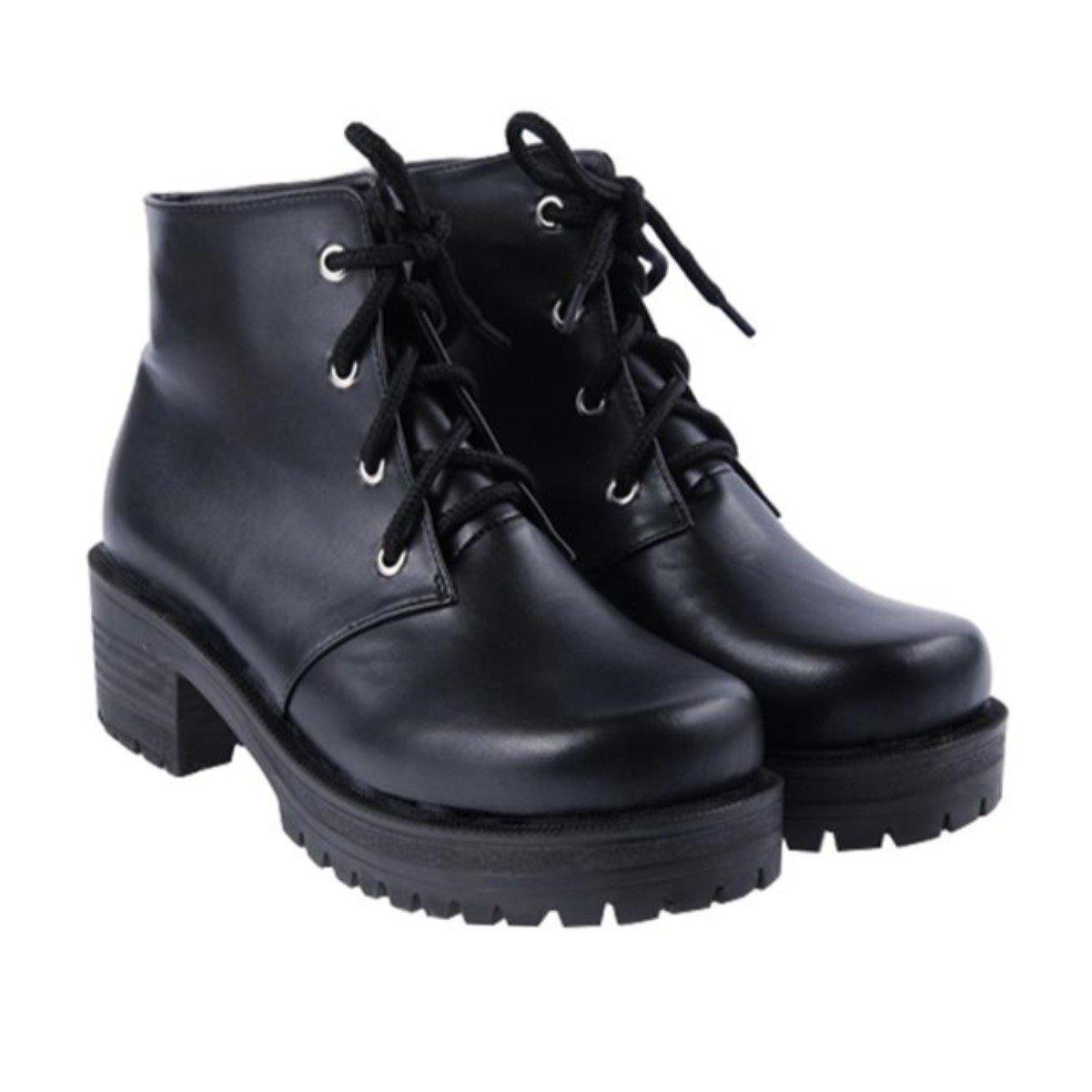 Women's Mid Heels Lace-Up Ankle Boots - American Legend Rider