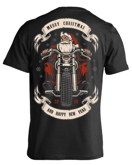 Santa Biker T Shirt 2018 & Hoodies - American Legend Rider