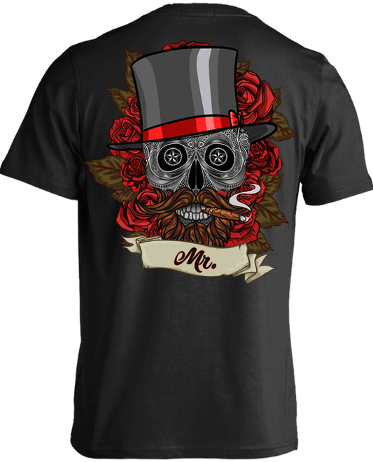 Vintage Floral Skull T-Shirt - American Legend Rider