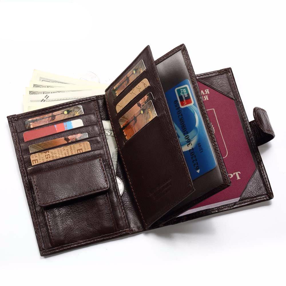 Kavi's Classic Leather Wallet w/ Hasp Closure, 4 x 5.5 in - American Legend Rider