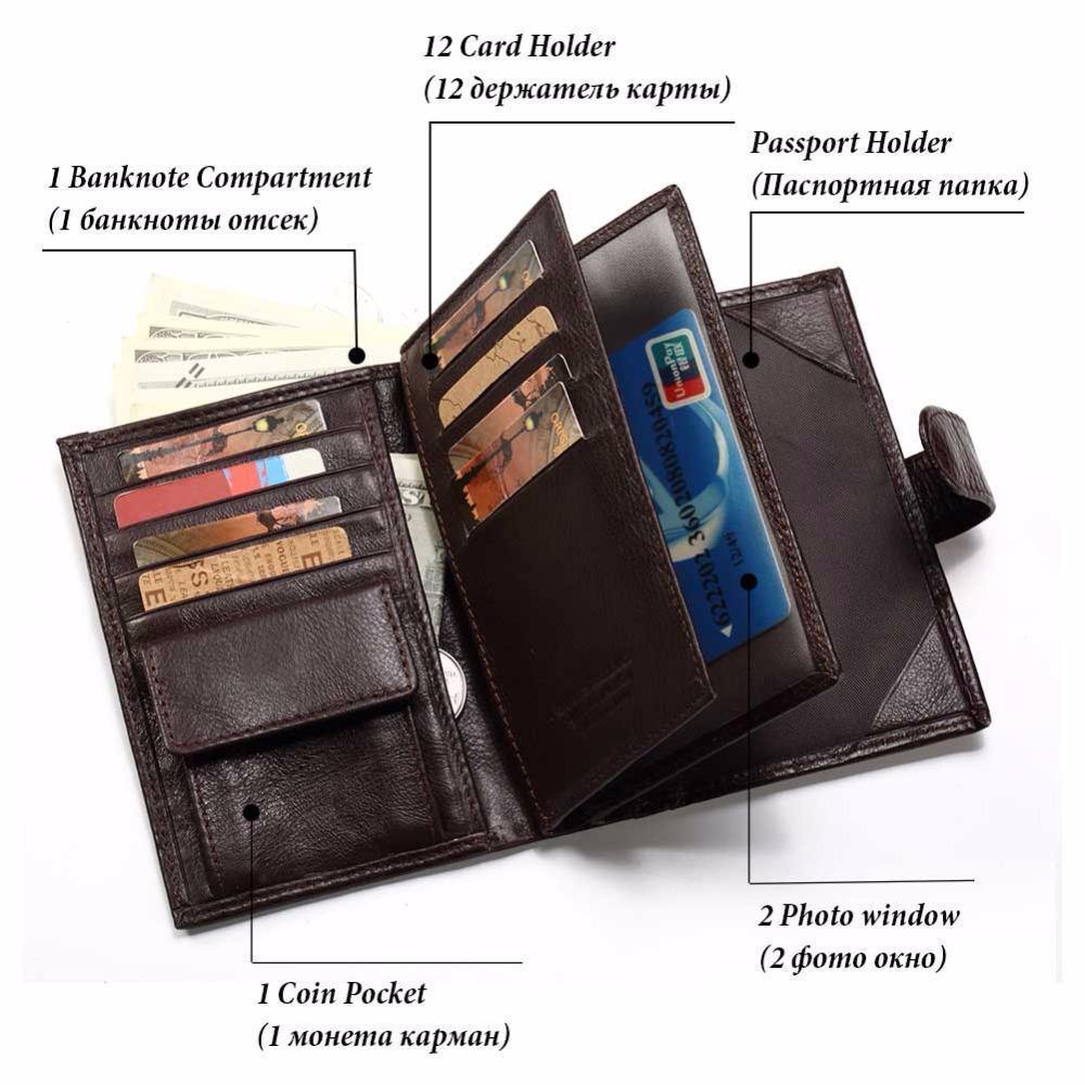 Kavi's Classic Leather Wallet w/ Hasp Closure, 4 x 5.5 in - American Legend Rider