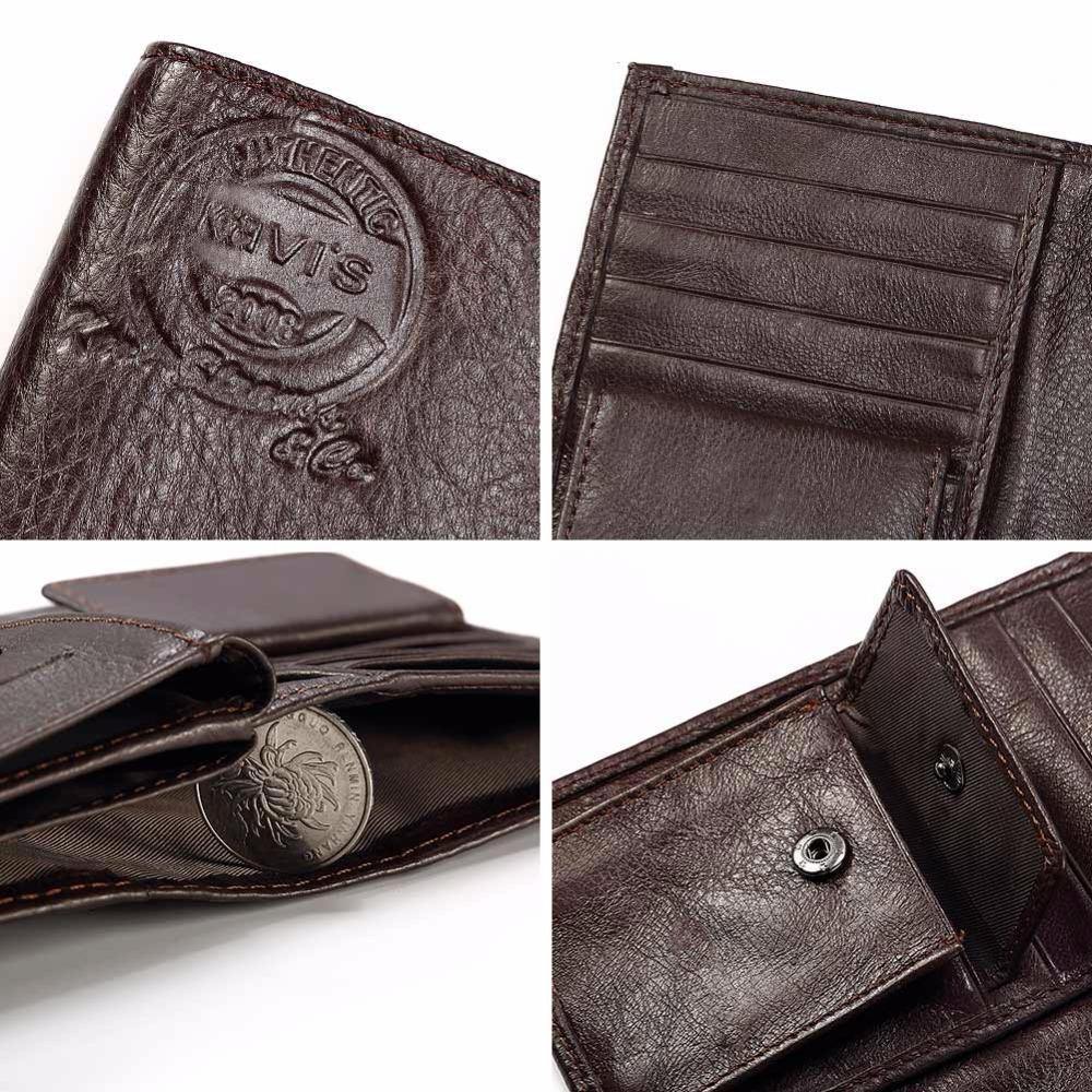 Kavi's Classic Leather Wallet w/ Hasp Closure, 4 x 5.5 in - American Legend Rider