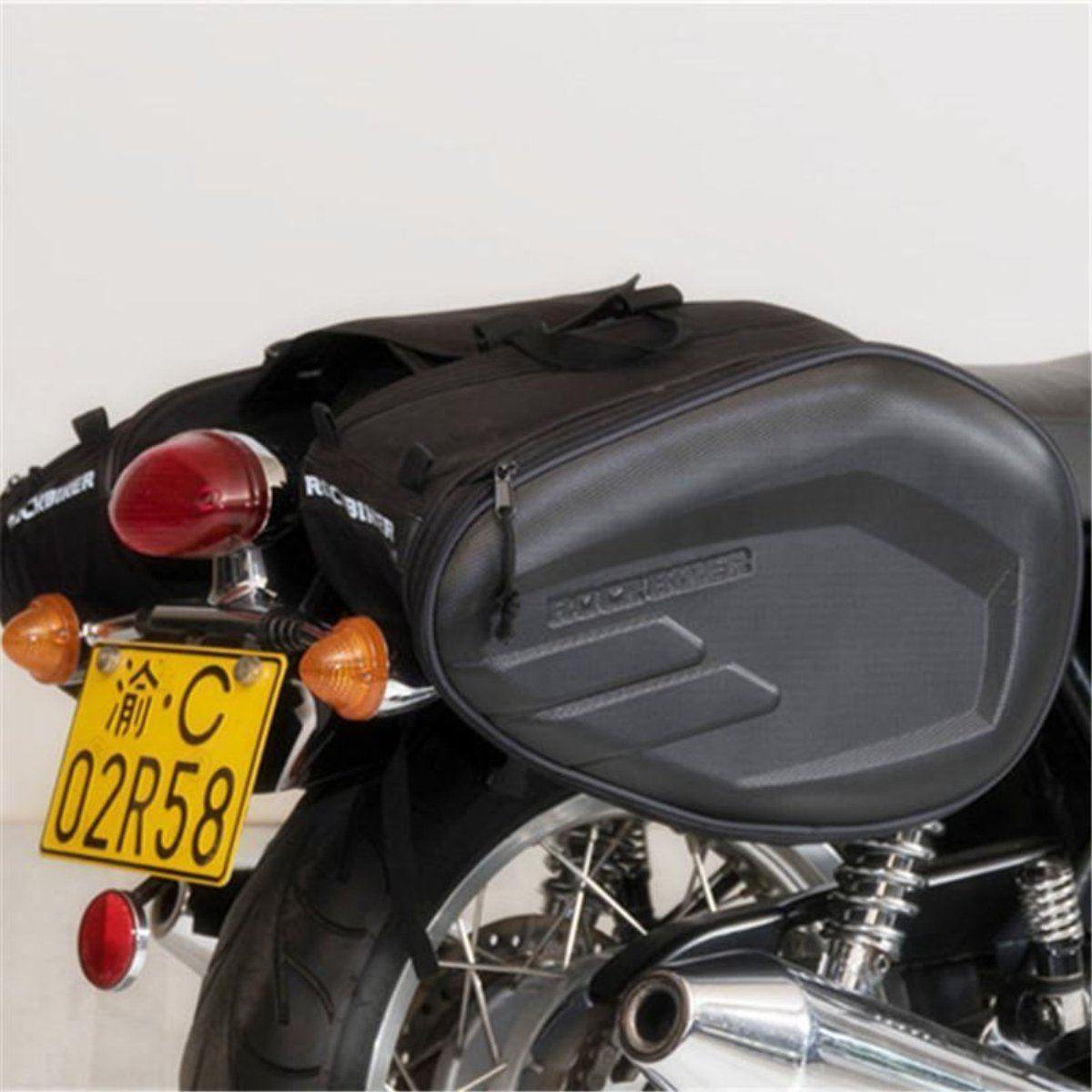 Motorcycle Saddle Bag, Waterproof, Black Oxford Cloth - American Legend Rider