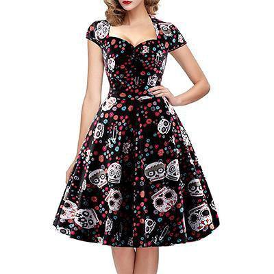 Vintage skull dress top