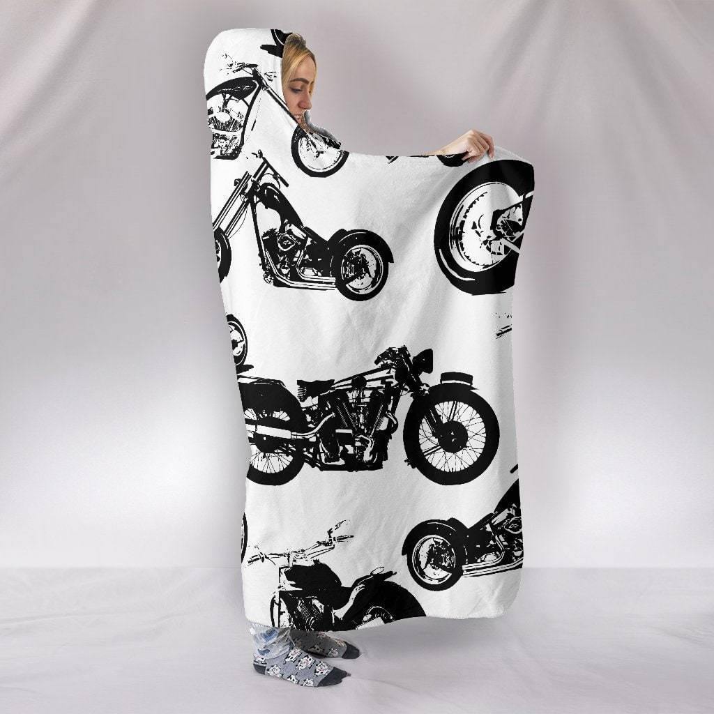 Vintage Bikes Hooded Blanket - American Legend Rider
