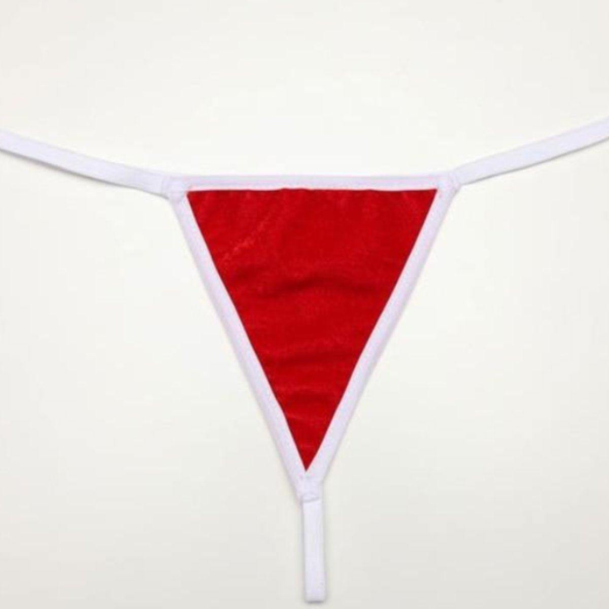 Women's Sexy Red Christmas Corset Overbust w/ White Artificial Fur Trim, Polyester - American Legend Rider