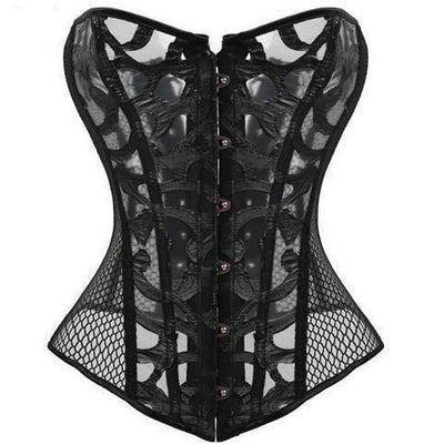 Women's Sexy Steampunk Lace Corset with Lace-Up Back - American Legend Rider