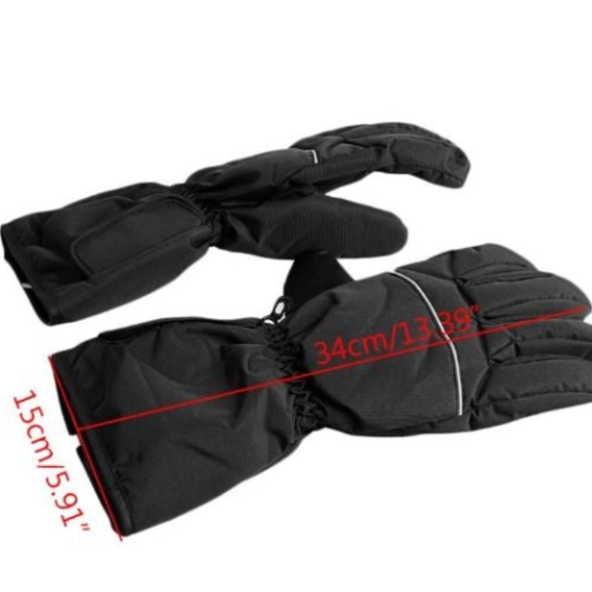 Motorcycle Waterproof Electronically Heated Gloves, Size M-L, Black - American Legend Rider