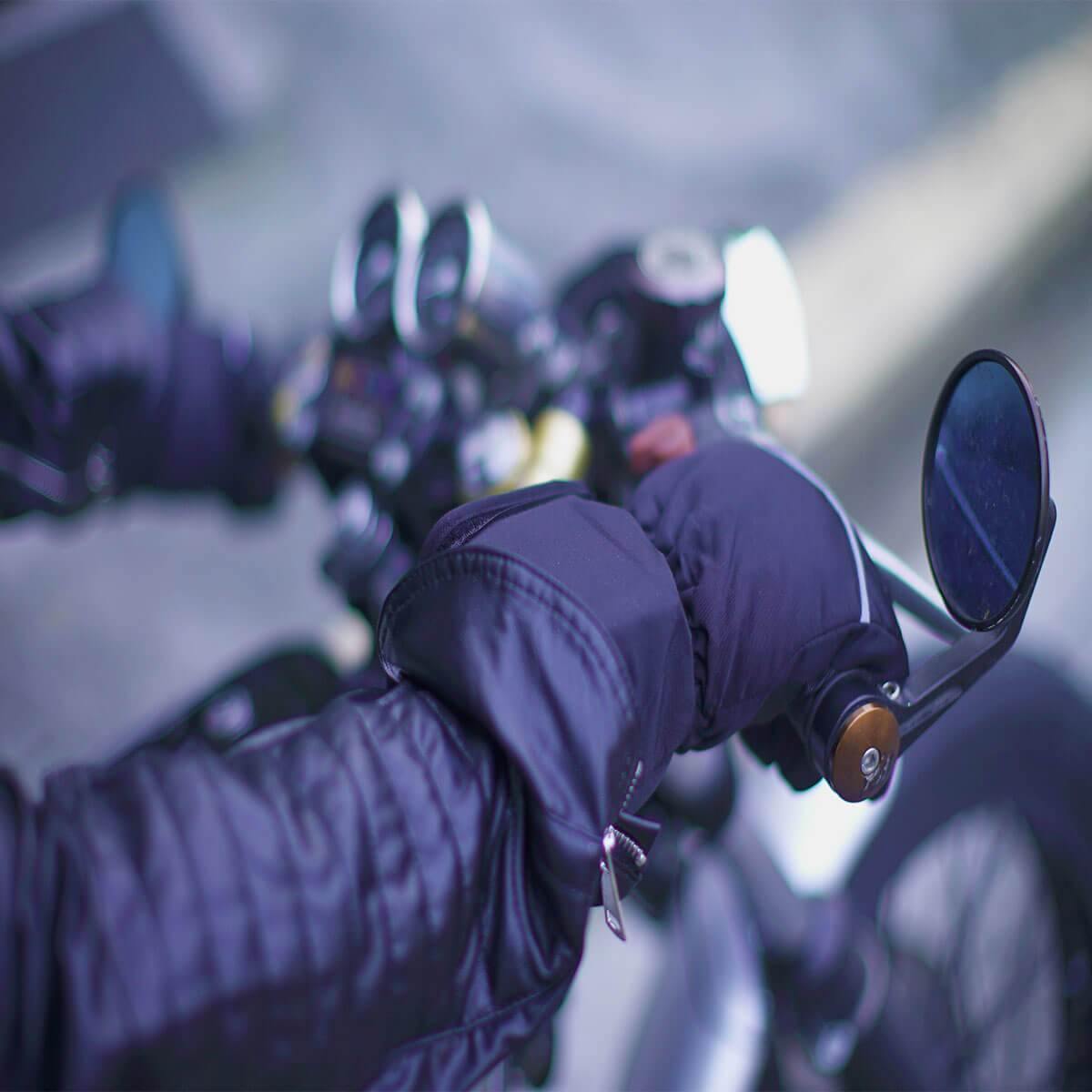 Motorcycle Waterproof Electronically Heated Gloves, Size M-L, Black - American Legend Rider