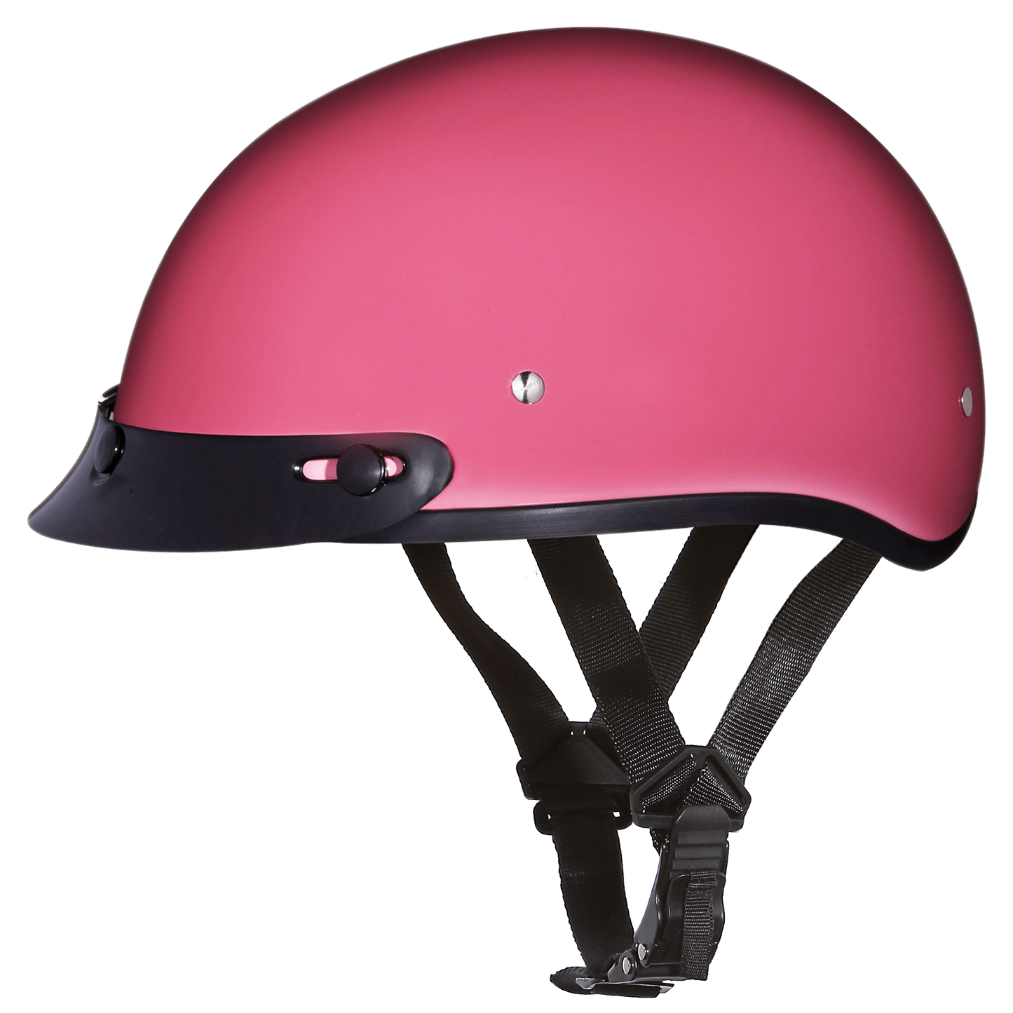 Daytona D.O.T Gloss Pink Cap Helmet with Visor - American Legend Rider