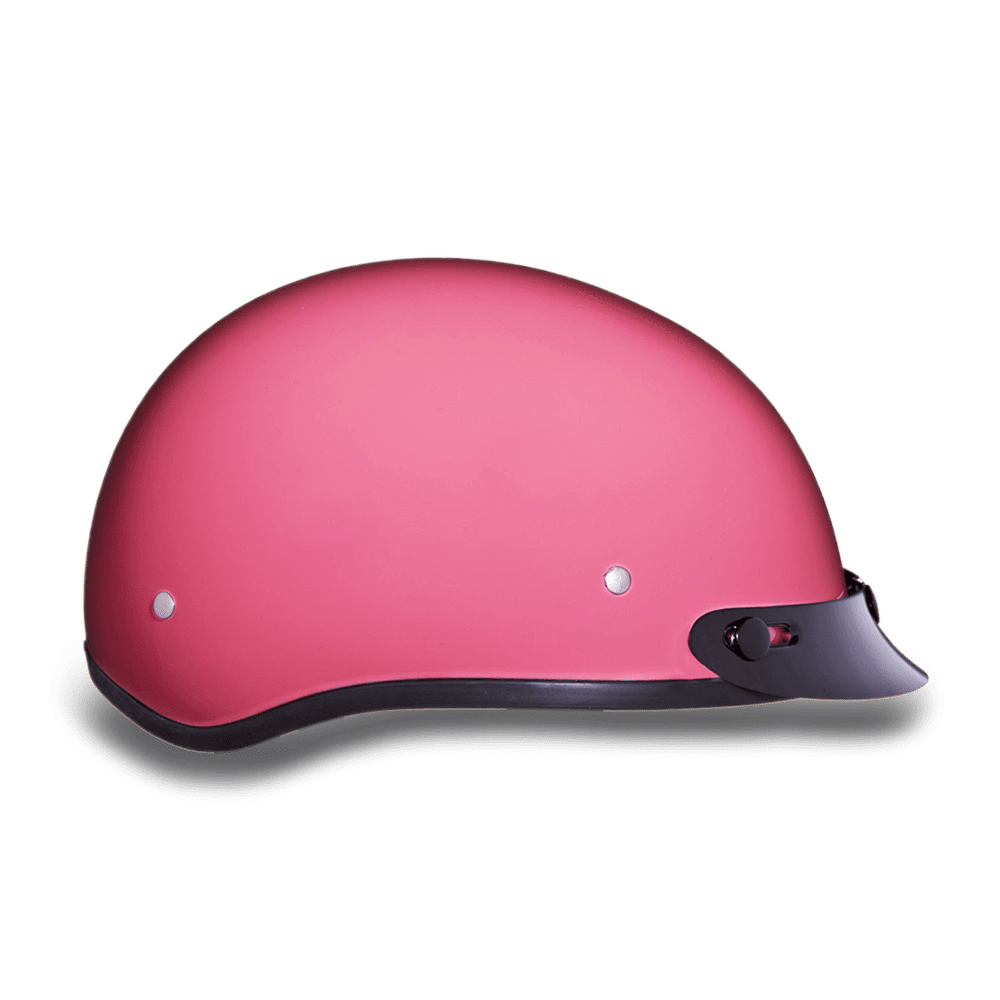 Daytona D.O.T Gloss Pink Cap Helmet with Visor - American Legend Rider