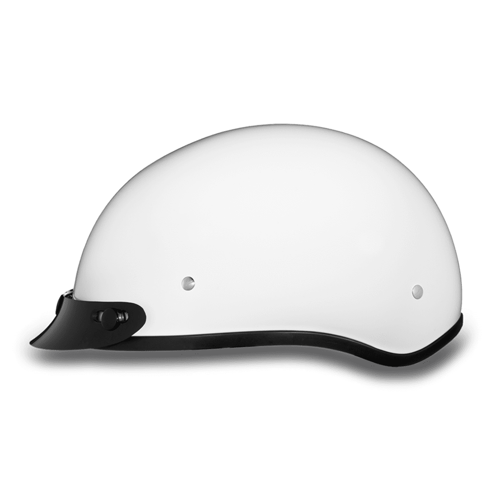 Daytona D.O.T Gloss White Cap Helmet w/ Visor - American Legend Rider