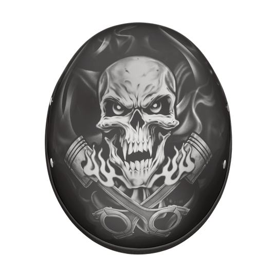 Daytona Helmet D.O.T. Piston Skull Cap Helmet - American Legend Rider