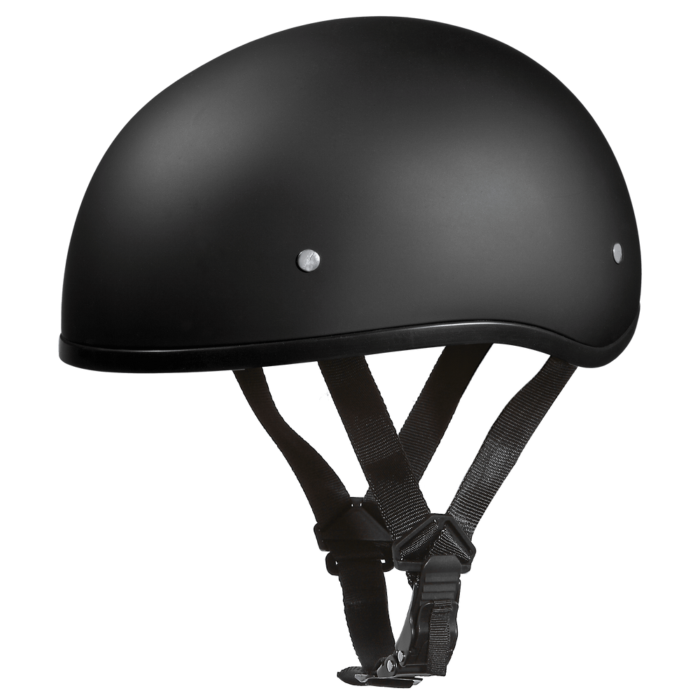 Daytona D.O.T. Dull Black Cap Helmet Without Visor