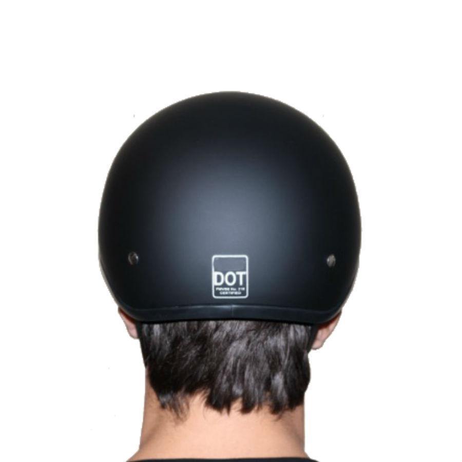 Daytona D.O.T. Dull Black Cap Helmet Without Visor - American Legend Rider
