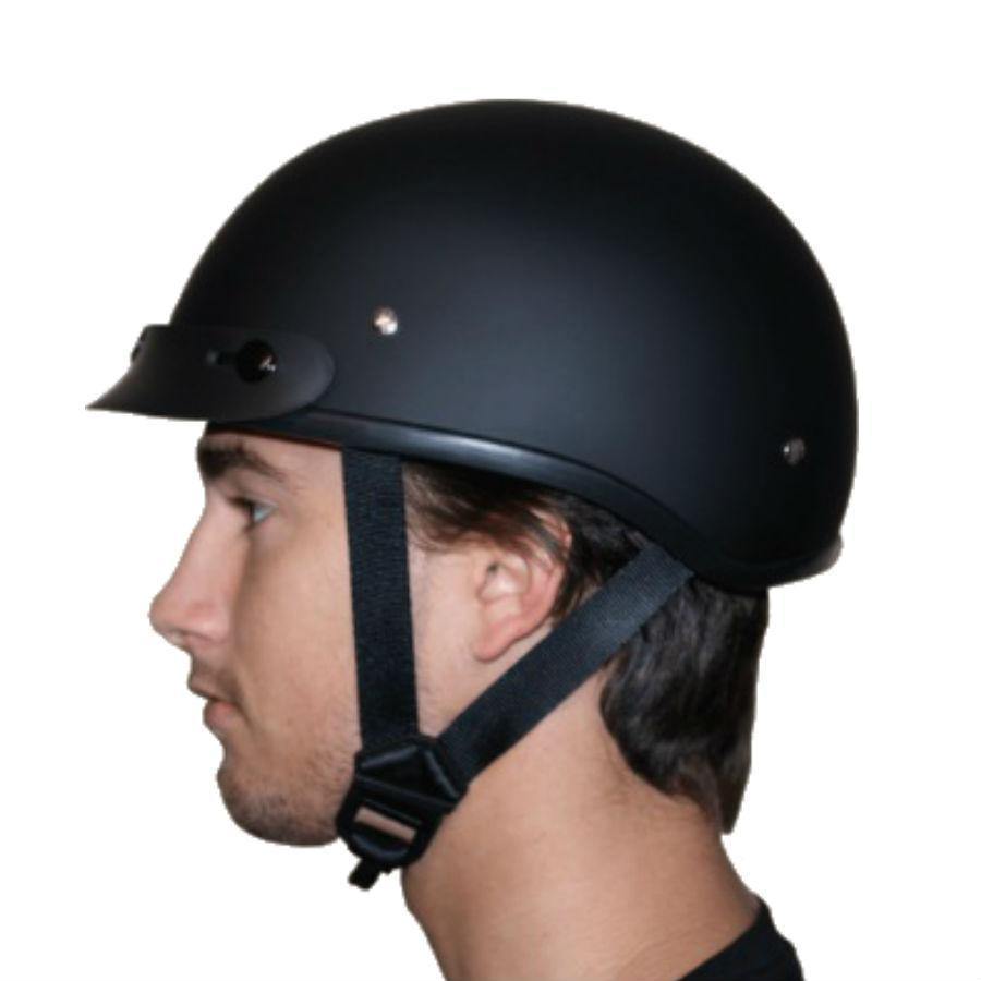 Daytona D.O.T Gloss Black Cap Helmet w/ Visor - American Legend Rider