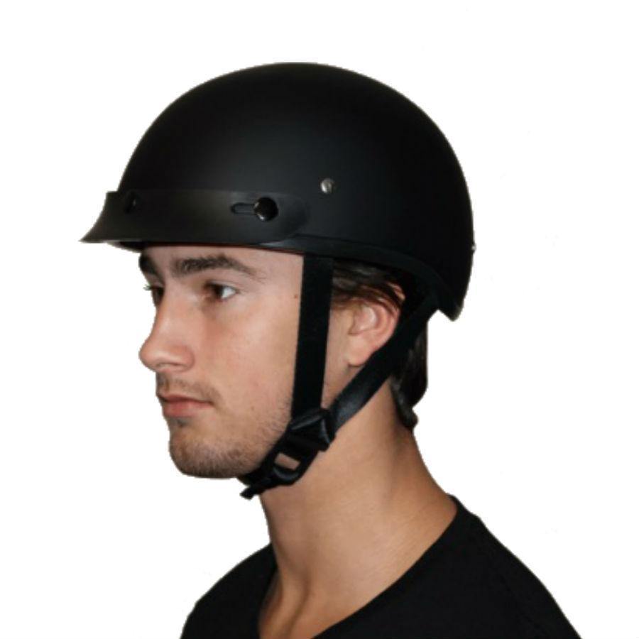 Daytona D.O.T Gloss Black Cap Helmet w/ Visor - American Legend Rider