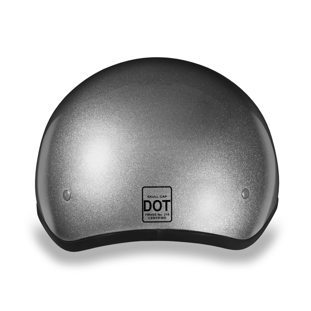 Daytona D.O.T Silver Metallic Cap Helmet - American Legend Rider