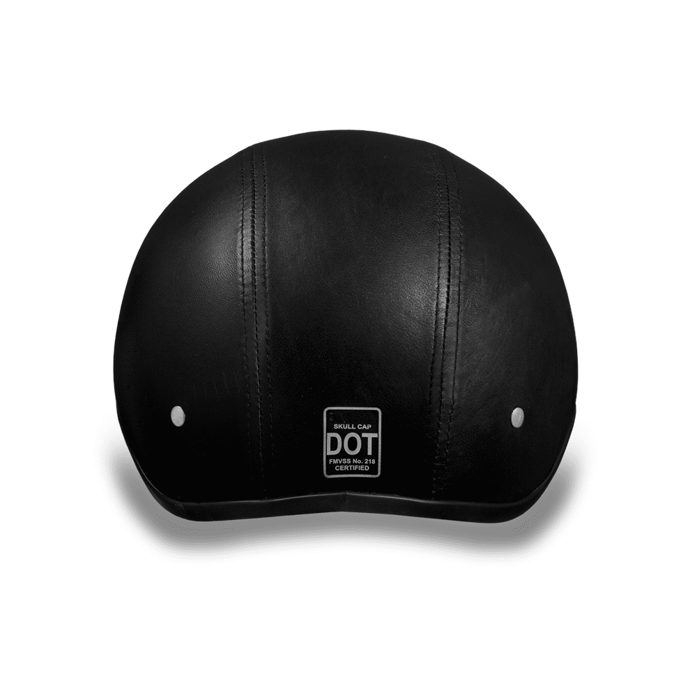 Daytona D.O.T Leather Covered Cap Helmet w/o Visor - American Legend Rider