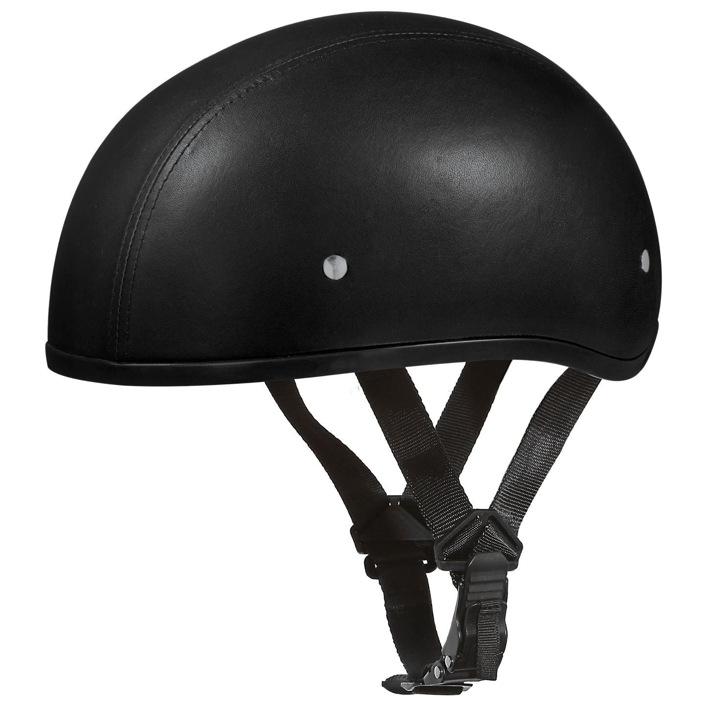Daytona D.O.T Leather Covered Cap Helmet w/o Visor - American Legend Rider