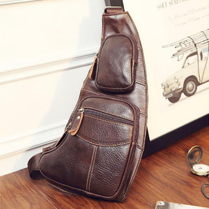 Leather Sling Chest Bag