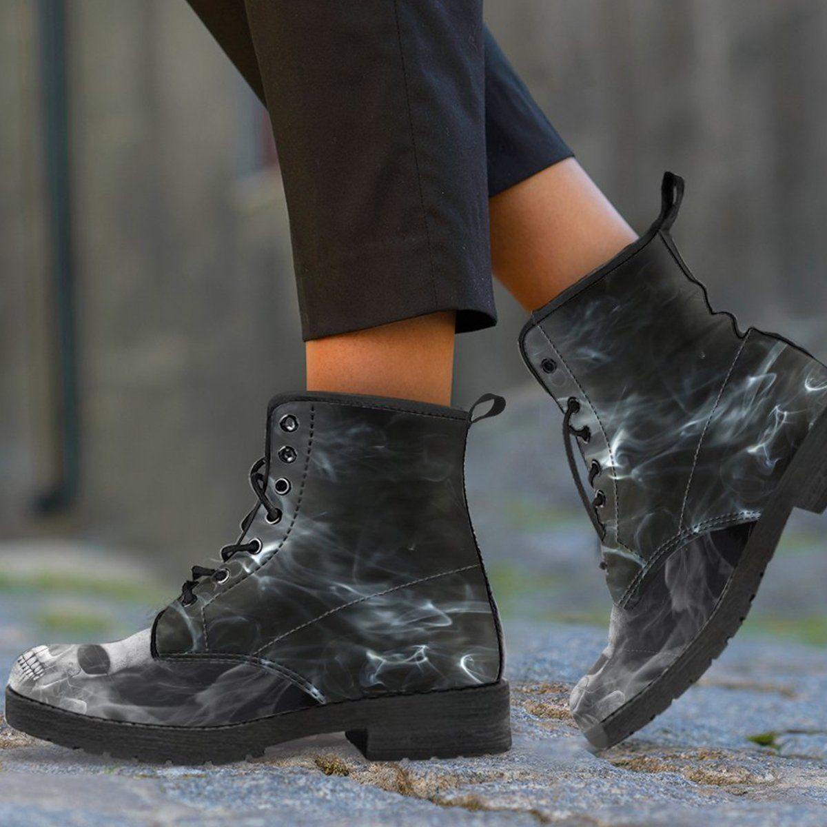 Smoked Skull Boots - American Legend Rider