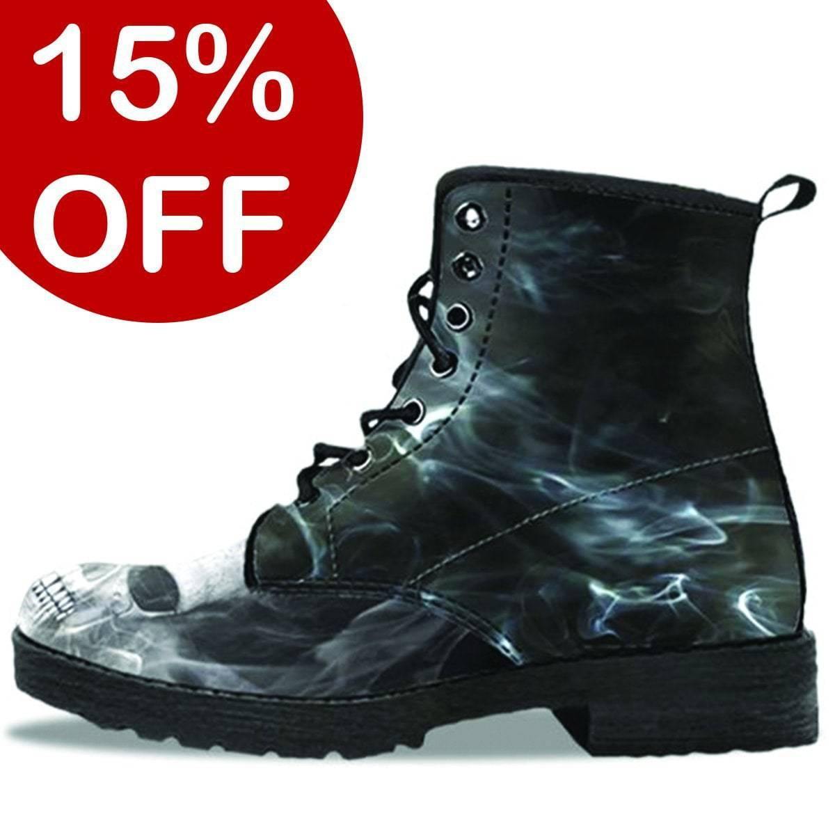 Smoked Skull Boots - American Legend Rider