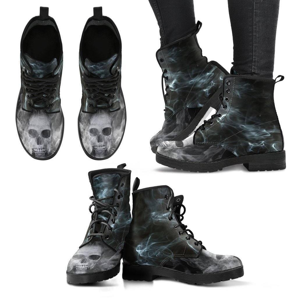 Smoked Skull Boots - American Legend Rider