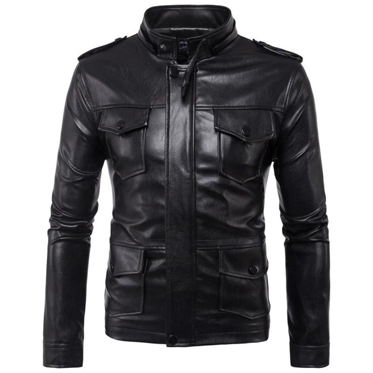 Hooded Leather Jacket - American Legend Rider