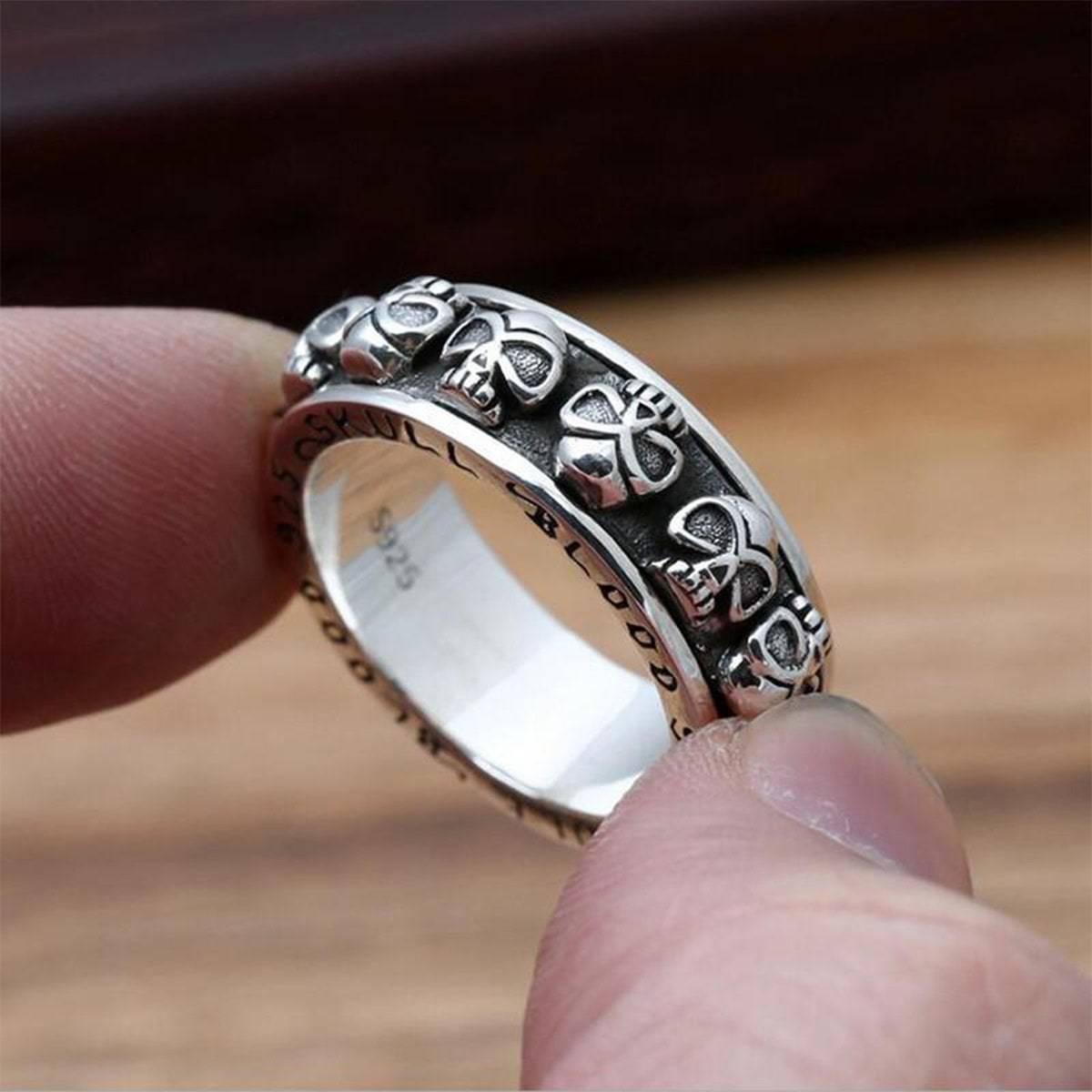Vintage Punk Skull Ring - American Legend Rider