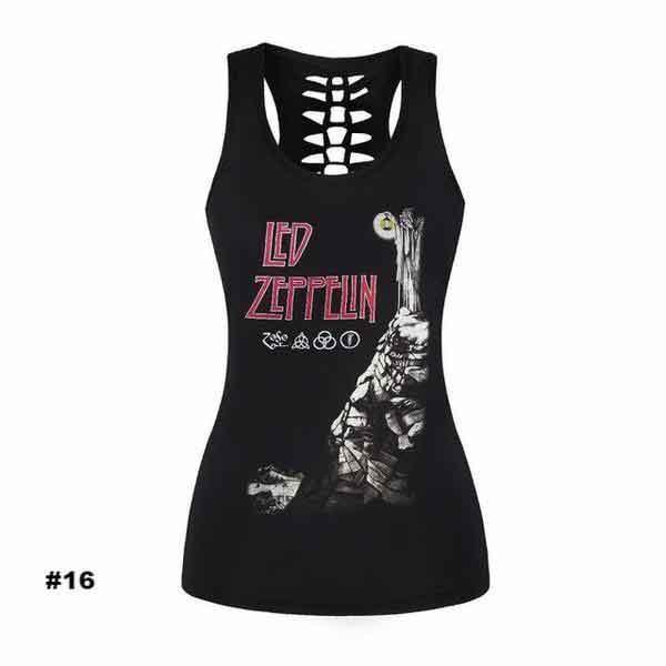 Women's Skull Tank Top, Polyester/Spandex, Black with Human Skull Print - American Legend Rider