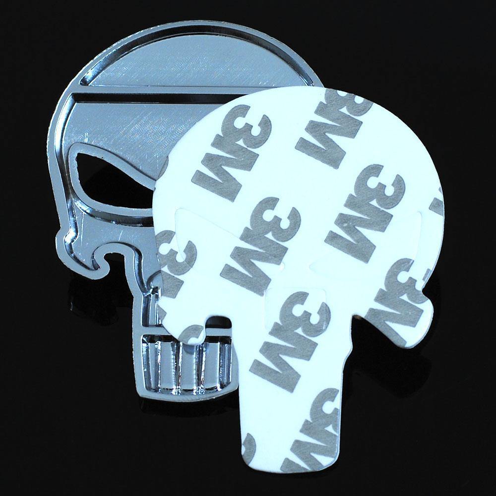 3D Metal Goth Skull Waterproof Decal Sticker, Zinc Alloy, 2.3 x 1.6 in - American Legend Rider