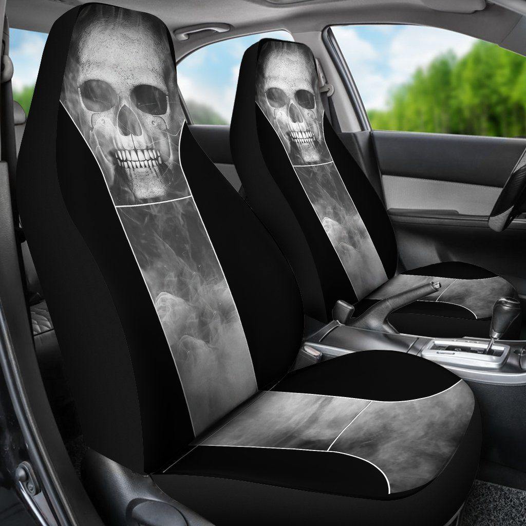 Smoked Skull Car Seat Covers - American Legend Rider