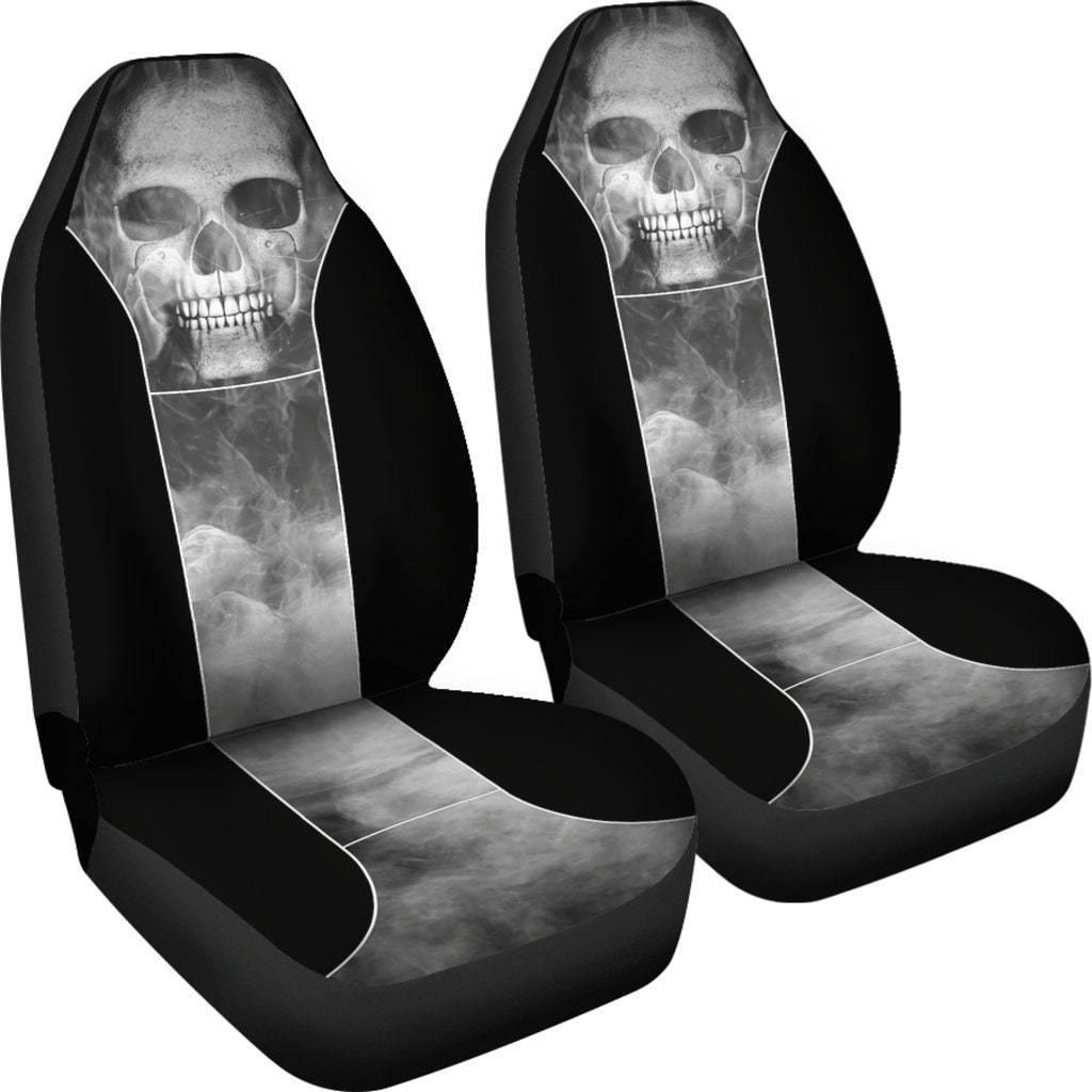 Smoked Skull Car Seat Covers - American Legend Rider