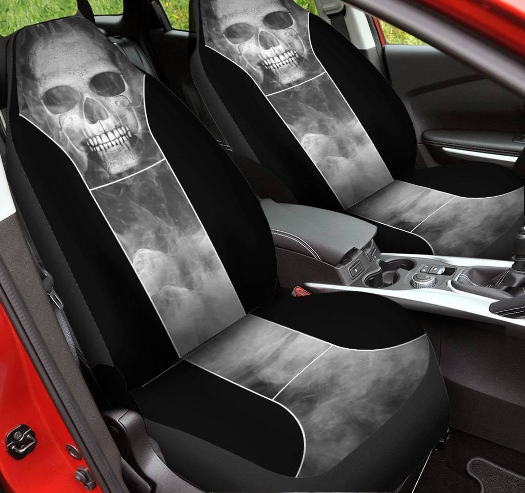 Smoked Skull Car Seat Covers - American Legend Rider