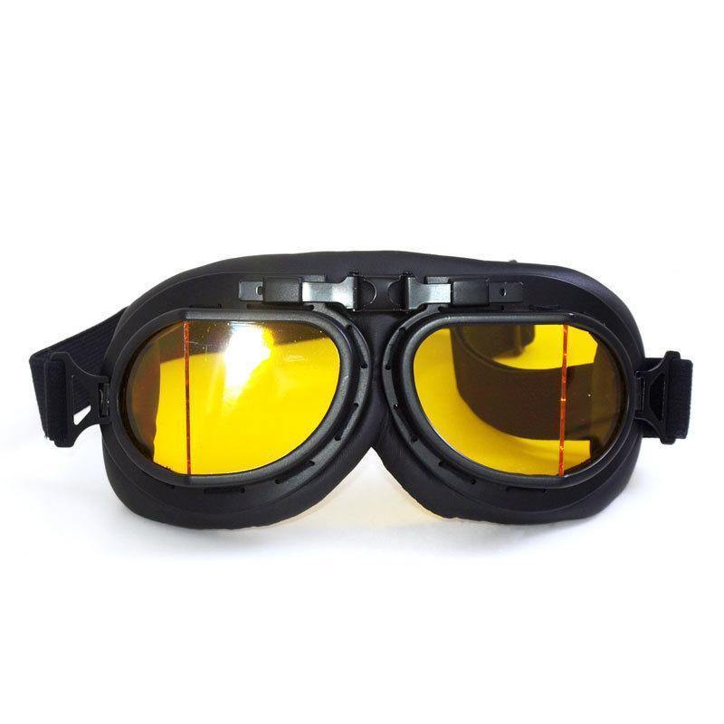 Retro Biker UV400 Goggles w/ Adjustable Elastic Straps - American Legend Rider