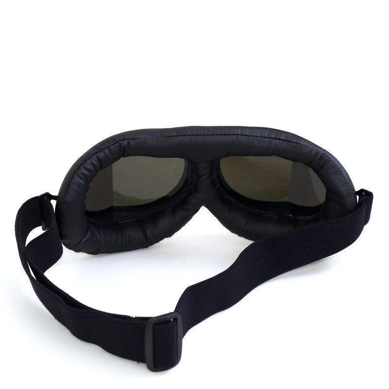 Retro Anti-Fog Motorcycle Goggles, One Size, Black Frame - American Legend Rider
