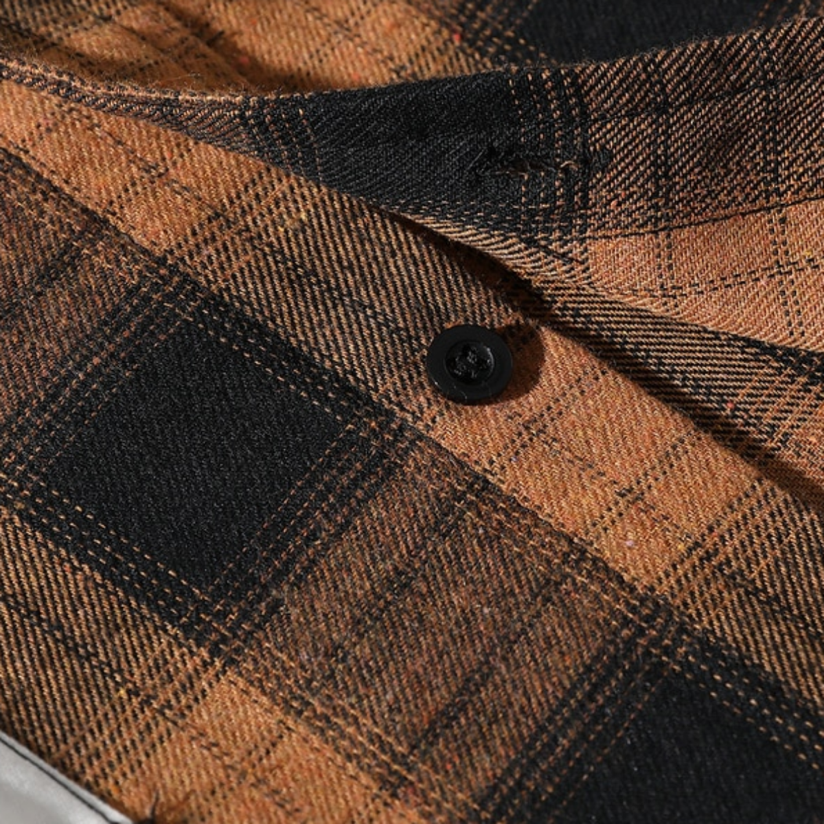 Men's Classic Plaid Flannel Shirt, Black/Yellow