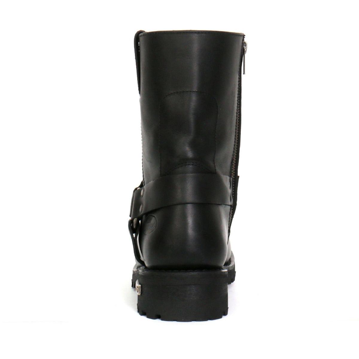 Hot Leathers Men's 8" Short Harness Boots With Side Zipper - American Legend Rider