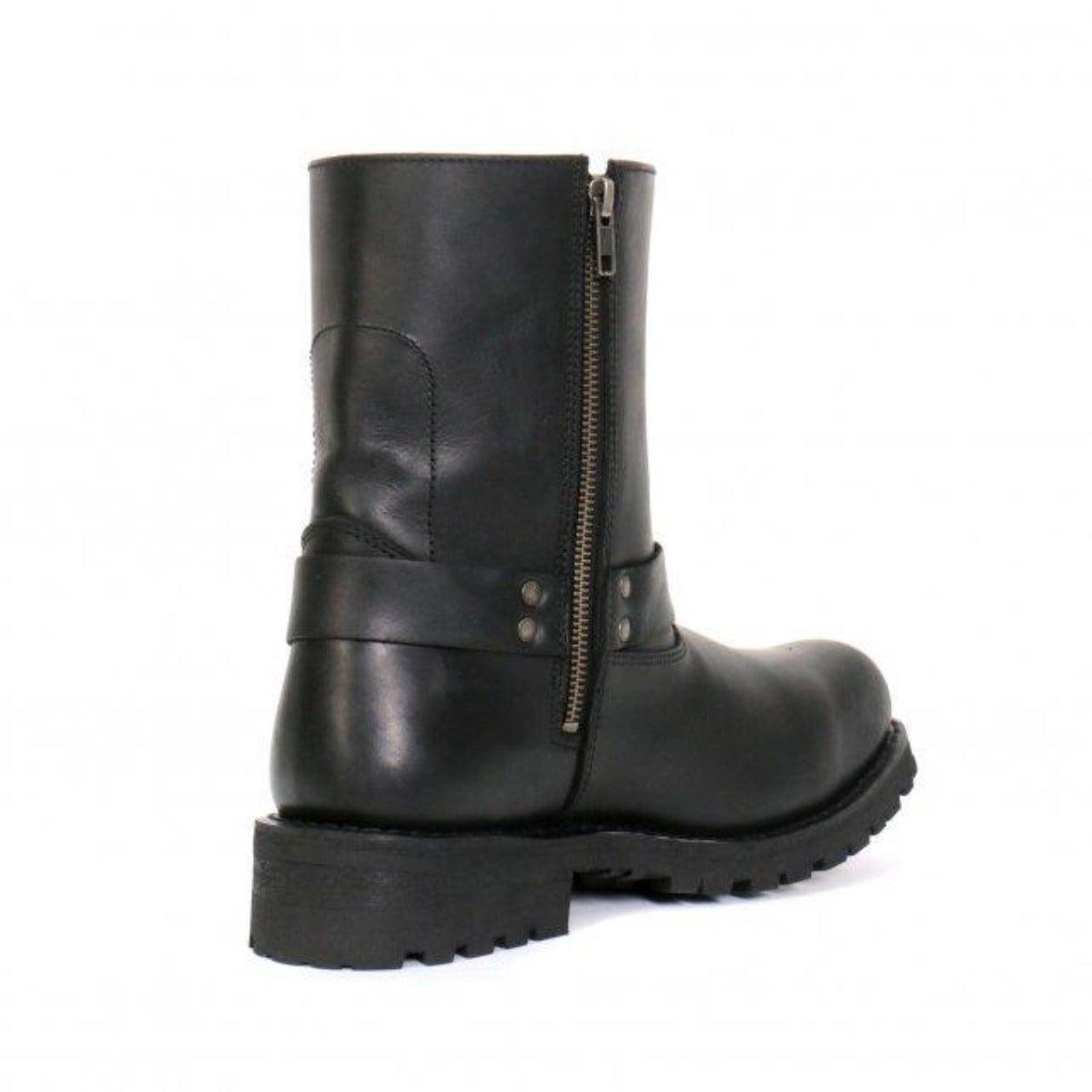 Hot Leathers Men's 8" Short Harness Boots With Side Zipper - American Legend Rider