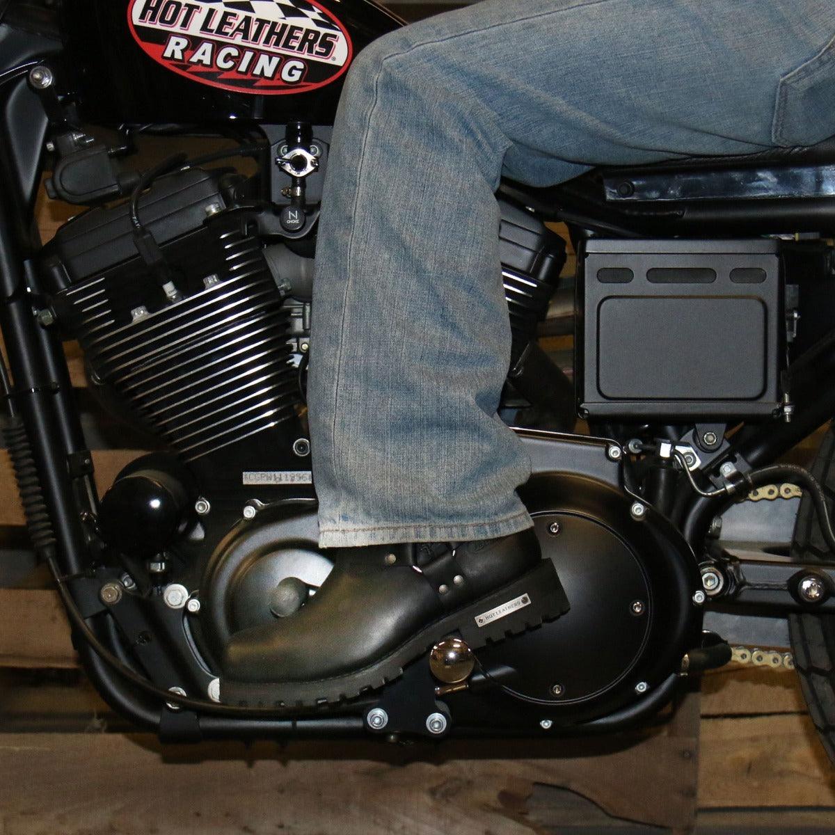 Hot Leathers Men's 8" Short Harness Boots With Side Zipper - American Legend Rider