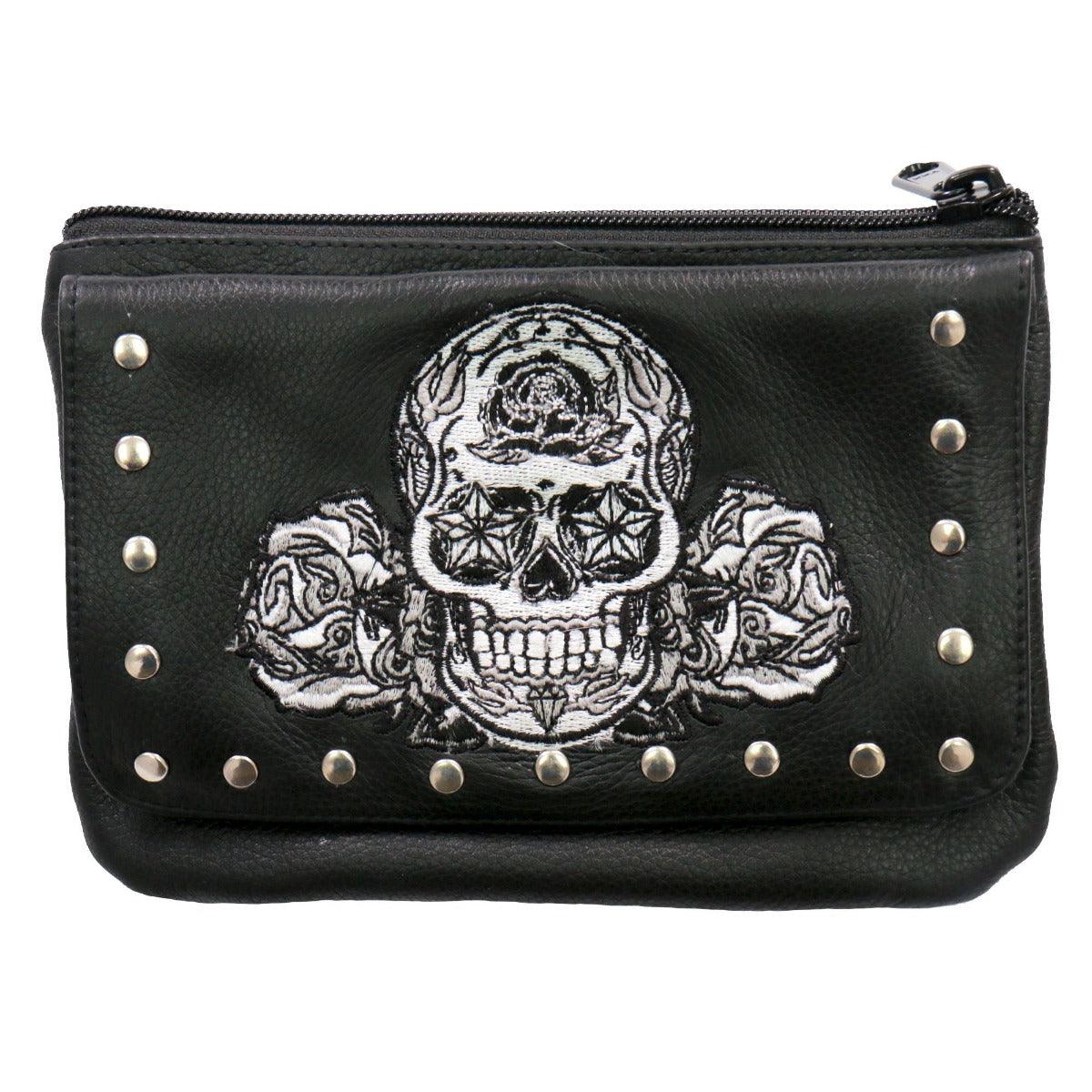 Hot Leathers Sugar Skull Clip Pouch - American Legend Rider