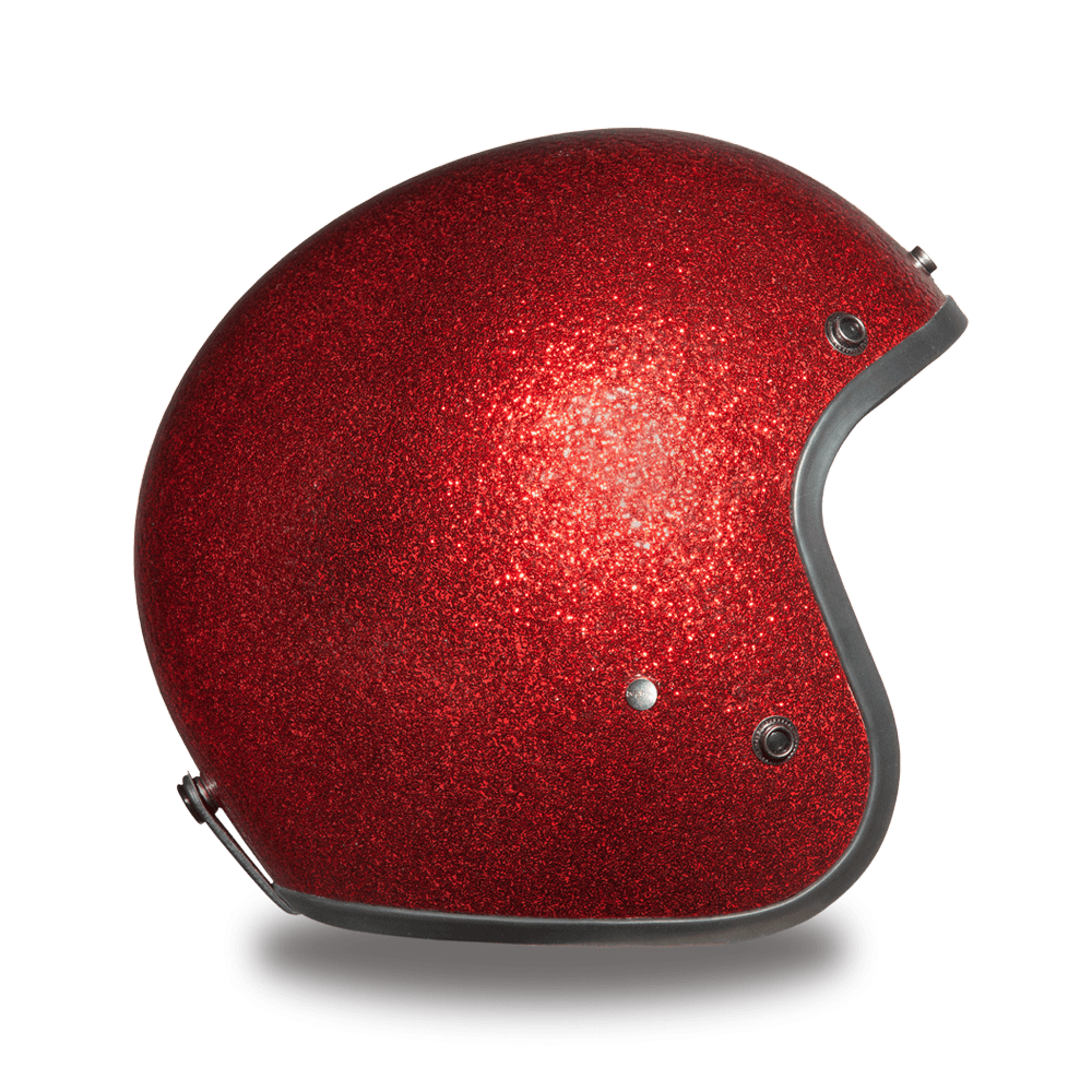 Daytona D.O.T. Cruiser Red Metal Flake Motorcycle Open Face Helmet, XS-2XL, Red - American Legend Rider