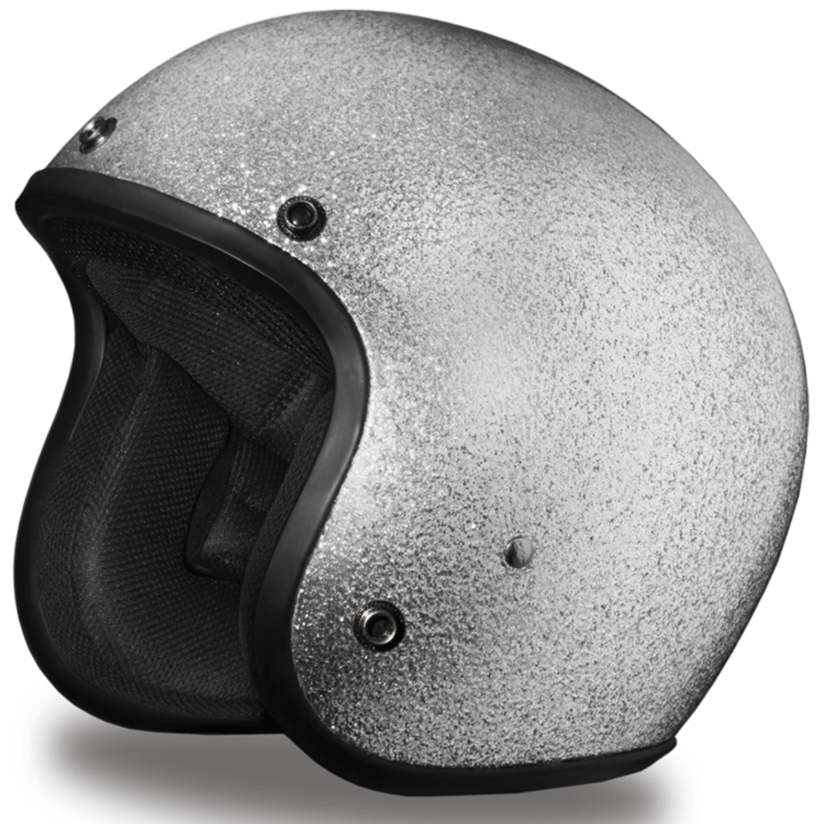 Daytona D.O.T. Cruiser Silver Metal Flake Motorcycle Open Face Helmet - American Legend Rider