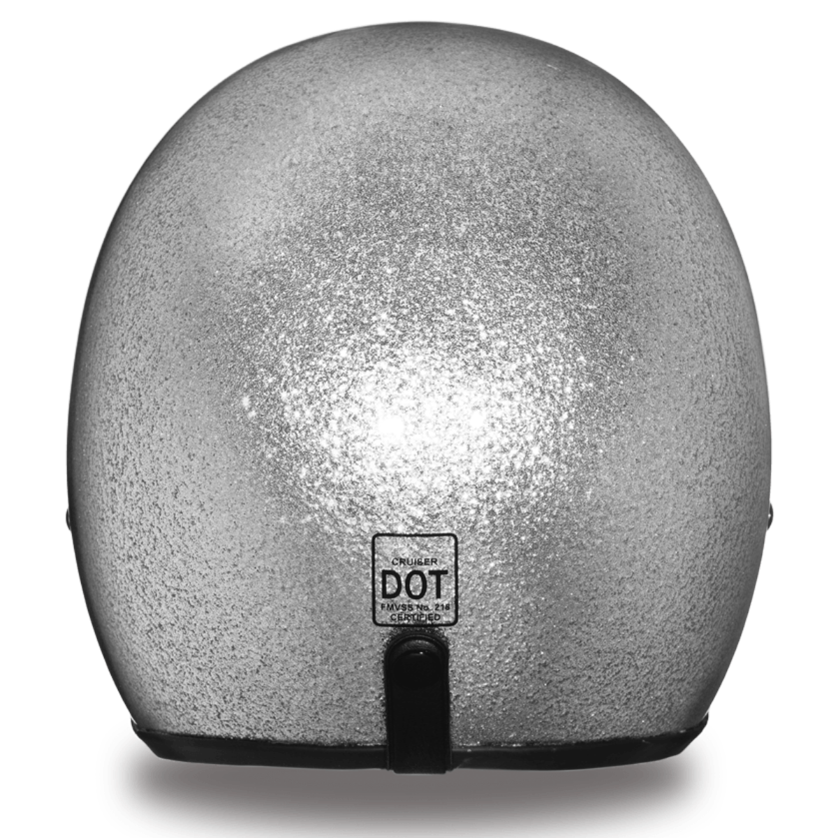Daytona D.O.T. Cruiser Silver Metal Flake Motorcycle Open Face Helmet - American Legend Rider
