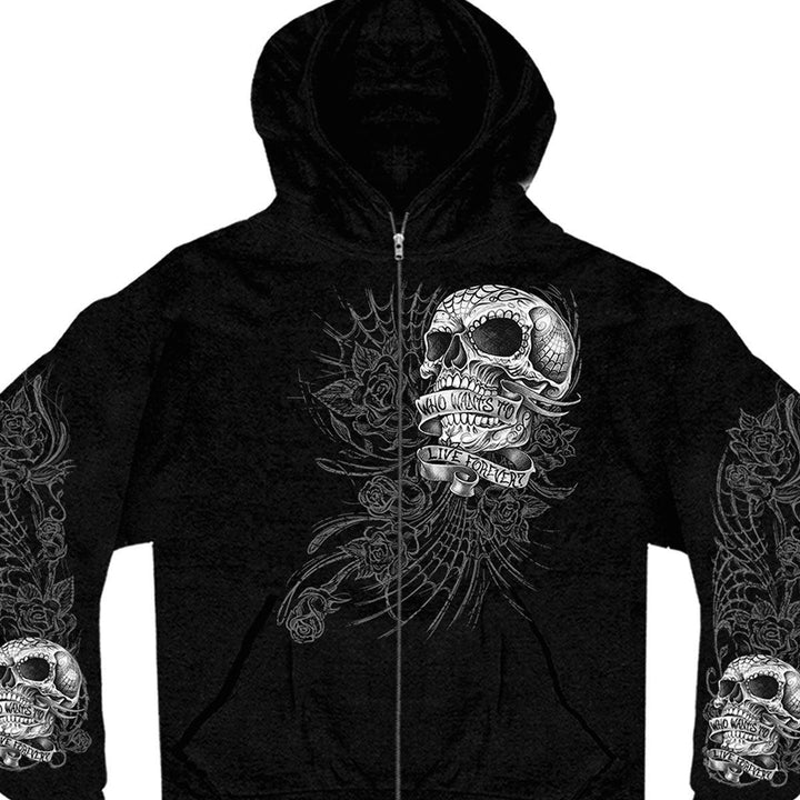 Hot Leathers Men's Sweet Demise Zipper Hoodie