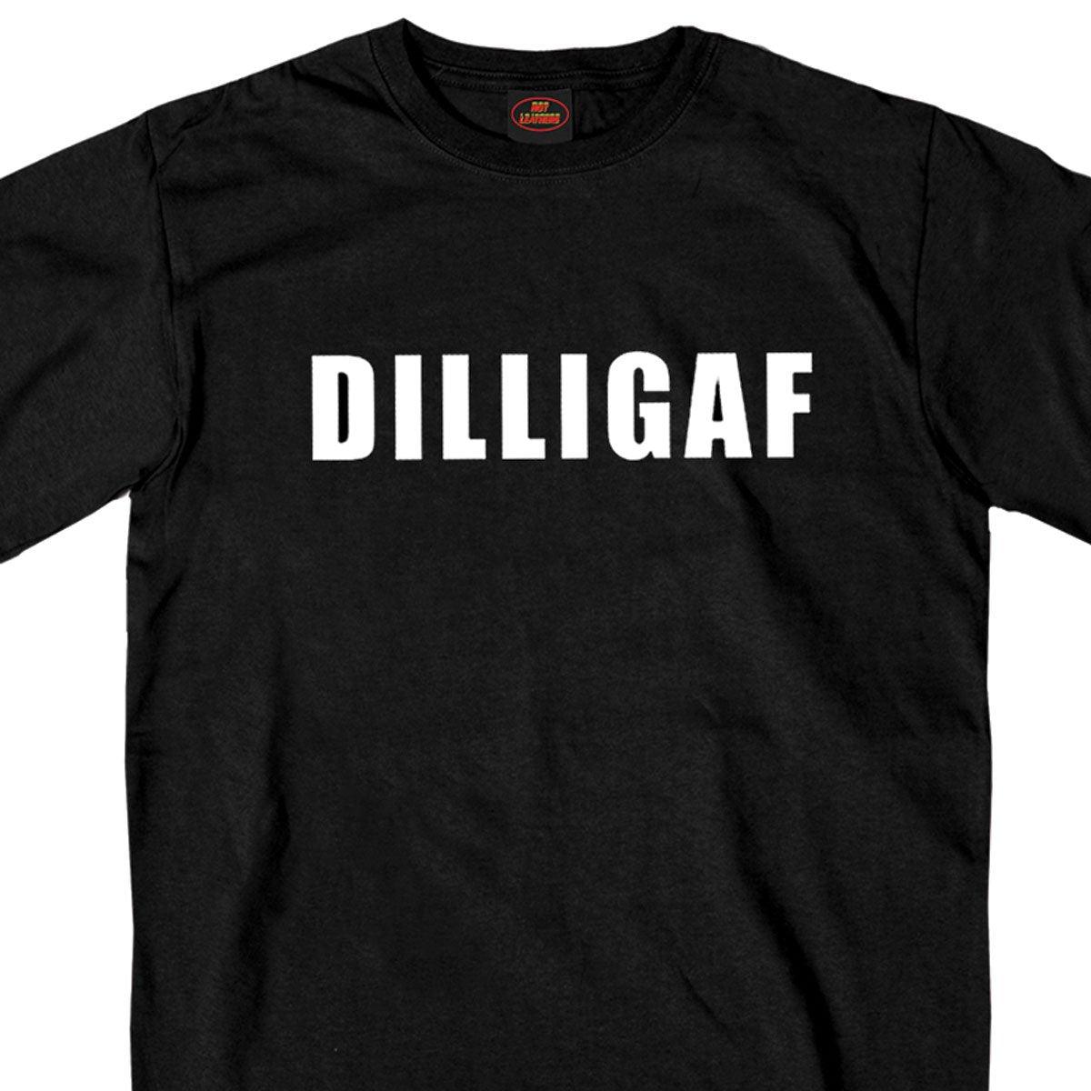 Hot Leathers Men's Dilligaf Short Sleeve T-Shirt, Black - American Legend Rider