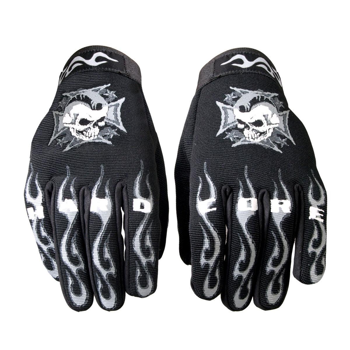 Hot Leathers Hardcore Mohawk Mechanics Gloves - American Legend Rider