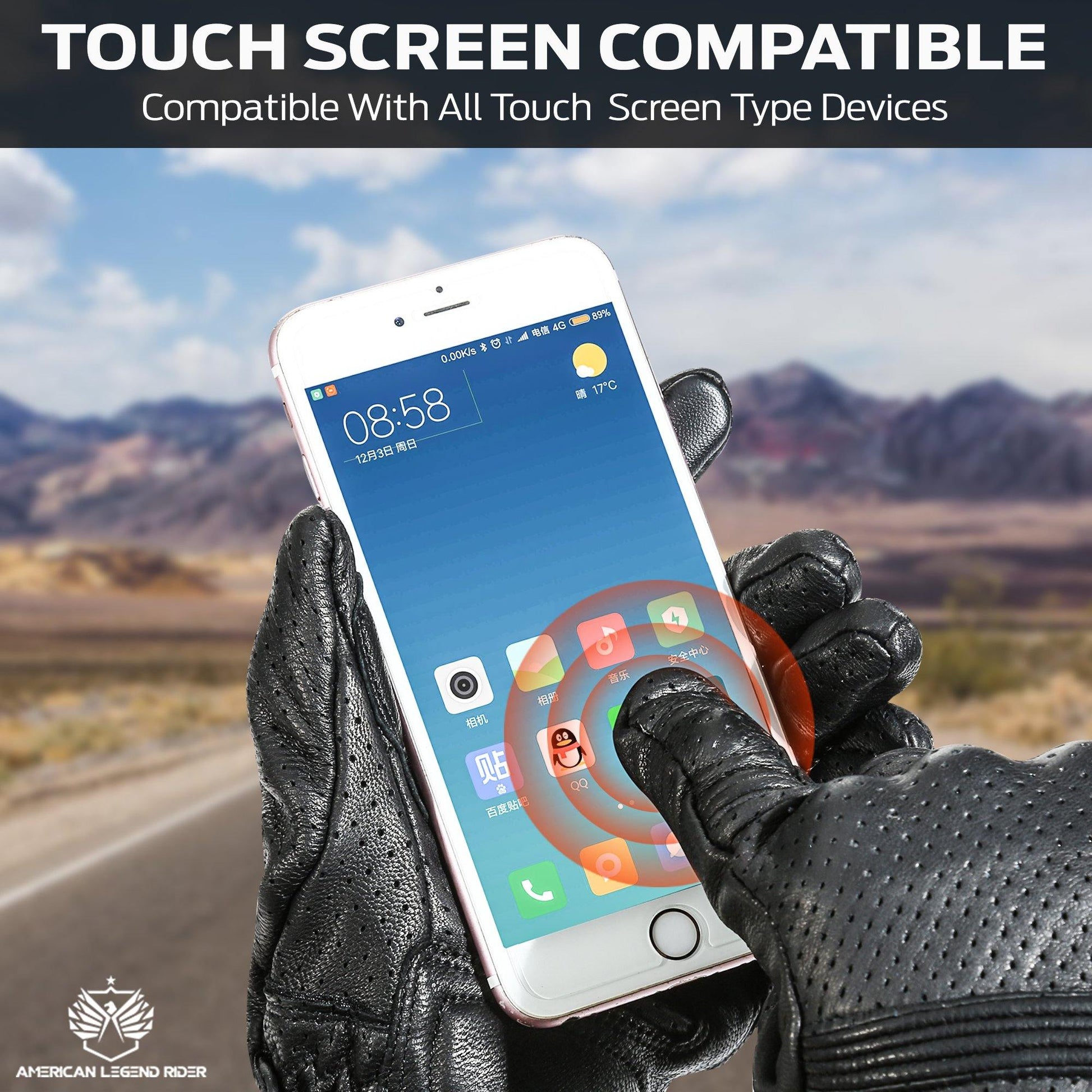 Premium Biker Gloves - American Legend Rider