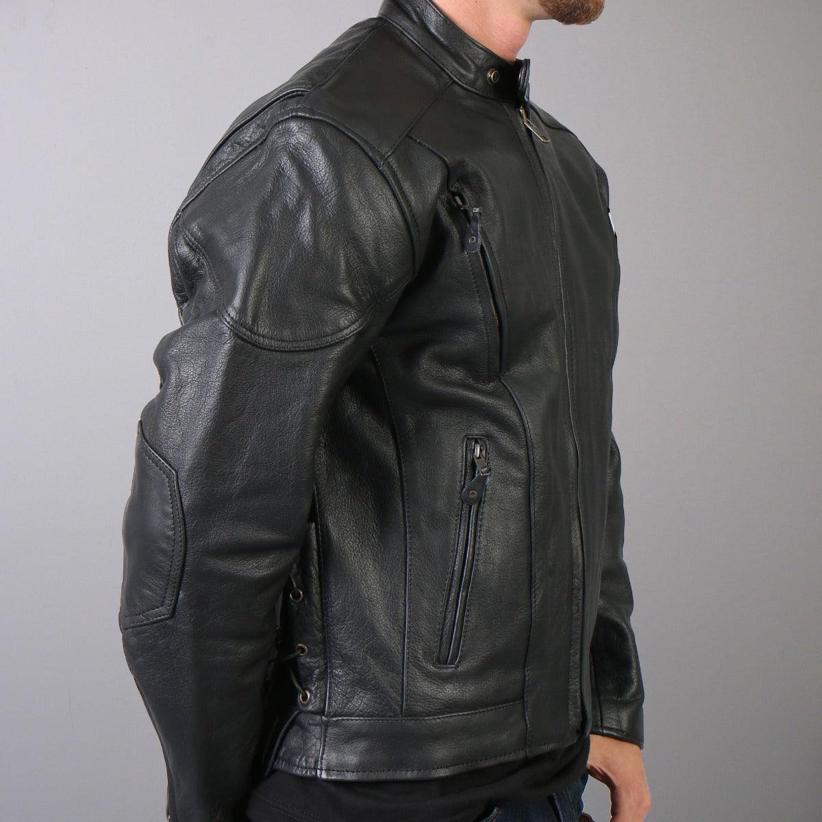 Hot Leathers Men's Vented Leather Jacket - American Legend Rider
